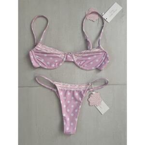 Salty Little Things Swim Bikini Swimsuit Polka Dot Lace Summer